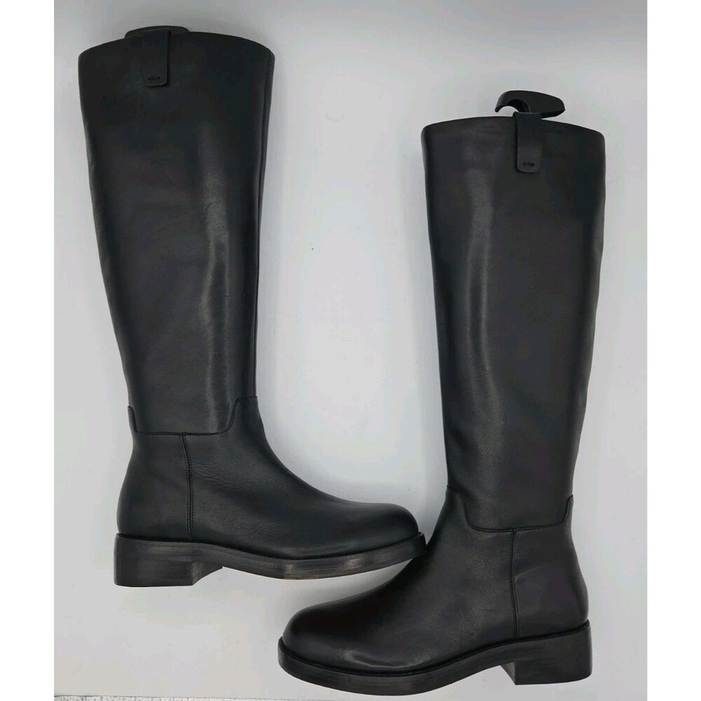 Nwob Sanctuary  Righton Black Leather Riding Boot Knee High Tall Equestrian Sz 5